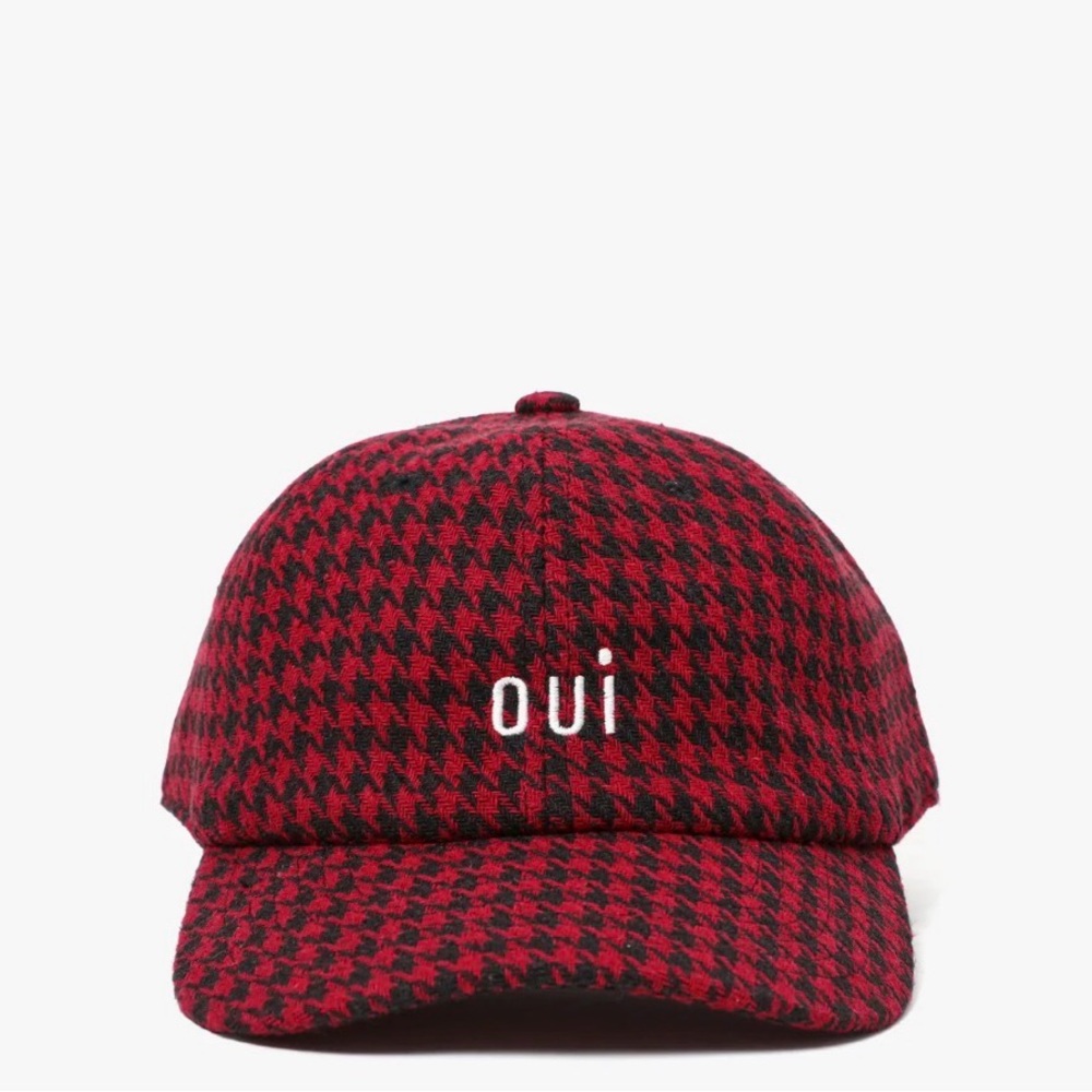 NWT Clare V Red and Black OUI Hat